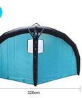 Inflatable Windsurf Wing For Windsurfing And Kitesurfing, Durable Tear-Resistant Nylon Foil Board Wing, 5m², 320cm x 185cm