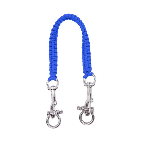 Underwater Camera Lanyard With Retractable Stainless Steel Hook And 360 Degree Rotation, Rugged Marine Grade Carry Rope, Royal Blue Finish