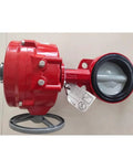 Valve pneumatic actuator 92-0830-11300-532, red metal housing with gray handwheel