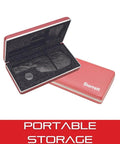 Durable Protective Case For Electronic Micrometers 3734 And 734 Series with foam interior, open and closed view.