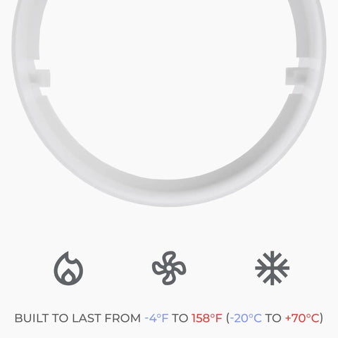 4 Inch Duct Connector Round White Plastic Vent Pipe Extender For Dryer Vents And Round Ducts, Easy No Fuss Push Fit Male Connector, Flexible Dust Hose Or Straight Dryer Pipe Coupling And Extension, HVAC Intake Exhaust Venting Fitting Adapter; white plastic, heat resistant