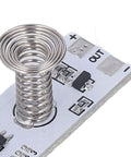 Close-up of circuit board from 8-Channel Capacitive Touch LED Dimmer Panel For Cabinets And Under-Cabinet Lighting 5-24V DC.
