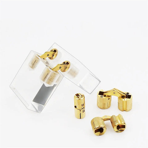 Two Pieces Cylindrical Copper Barrel Hinges For Hidden Cabinet Concealed Invisible Brass Hinges 10mm 12mm 14mm 16mm Durable Easy Install Slick