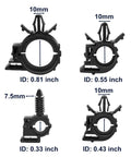 Push Mount Car Wire Clips Kit 40 Pack Assorted Sizes showing 10mm and 7.5mm clips with internal diameters labeled