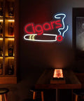 Cigar Neon Sign For Smoke Shop Bar Lounge Decor Handmade LED Art Light Dimmable Neon Light For Pub Party Or Retail Space