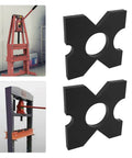 Heavy Duty H Frame Hydraulic Shop Press Plates Set, 9.75 x 9.75 x 1 in, Two-Piece 20 Ton and 32 Ton Portable Metal Press Plates with 4 Notches
