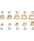Solid 155 Piece Spring Hose Clamp Kit With 6 To 22mm Sizes Perfect For Cars Trucks And Pipes Featuring Smooth Rolled Edges For Safe Easy Install And Fast Repairs On Water Lines Plus Heavy Duty Fasteners That Will Last A Long Time Without Ripping, 6-22mm zinc clamps