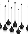 Tough As Nails 8 Pack Toilet Plungers Bulk Set Double Thrust Rubber Force Cup With Long Comfort Grip Handle For Kitchen Bathroom And Commercial Drain Clearing.