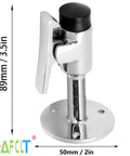 Marine Grade 316 Stainless Steel Heavy Duty Door Stopper Set For Boats And Yachts Long Door Catch With Anti Collision Hatch Holder Surface Mirror Finish Keeps Doors Open Like A Pro On Ships, side view