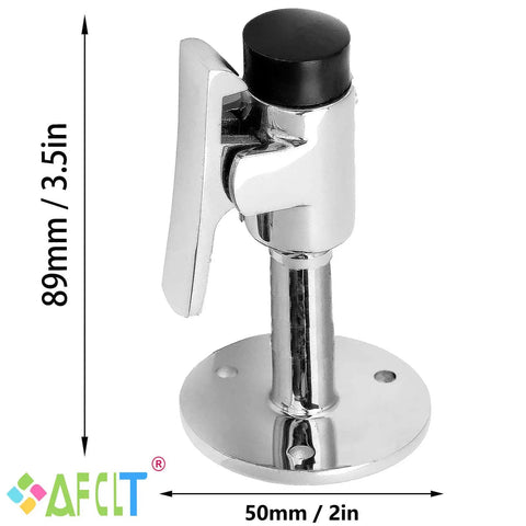 Marine Grade 316 Stainless Steel Heavy Duty Door Stopper Set For Boats And Yachts Long Door Catch With Anti Collision Hatch Holder Surface Mirror Finish Keeps Doors Open Like A Pro On Ships, side view
