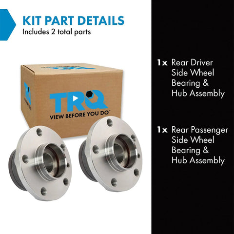 Rear Wheel Bearing And Hub Assembly Set For 2015 To 2022 Ram ProMaster City, 2 Piece Replacement Kit For Driver And Passenger Sides