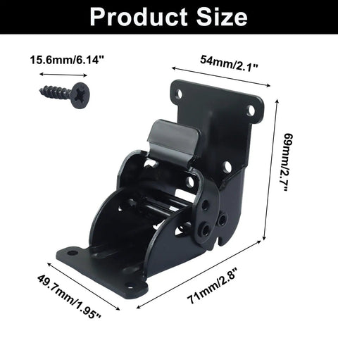 Top Rated 4 Pack Tough As Nails 180 Degree Self Locking Folding Brackets For RVs And Food Trucks Heavy Duty Steel Hinges dimensions and design