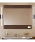 Bathroom setup with 36 Inch LED Vanity Light Fixture With Switchable White Color Temperature 3000K 3500K 4000K Bronze Finish