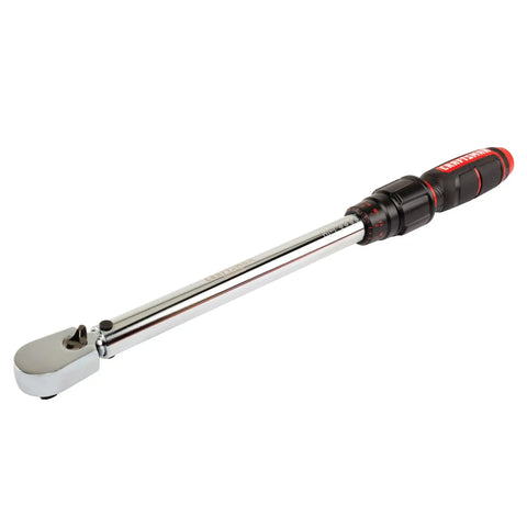 Torque Wrench With Three Eighths Inch Drive, Pro-Grade Portable Case, Bi-Material Grip, Quick Lock Adjustment, Inch And Metric Torque Scale