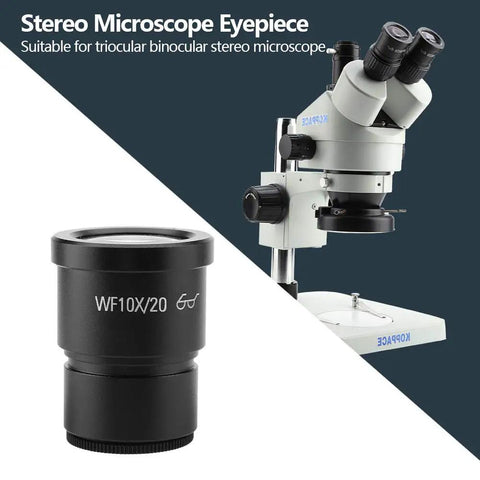 Wide Field Stereo Microscope Eyepiece 10X Magnification With 30mm Mount WF10X20 For Compound Biological Microscopes black metal eyepiece