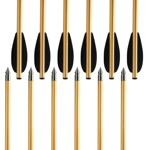 Aluminum Crossbow Bolts 6.3 Inch Arrows With Nickel Plated Steel Tips For 50 To 80 Lbs Crossbows Pro Grade Build Great For Target Practice