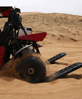 Vehicle using Heavy Duty Recovery Tracks for 4x4 Off Road Adventures Traction Boards Tire Ladder Mat for Sand Snow Mud Black U Design