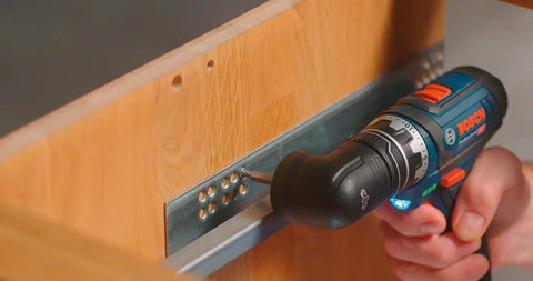 12 Volt Flexi Click Cordless Drill Driver With Magnetic Bit Holder Offset Angle Adapter Compact Bare Tool straight into metal plate during installation.