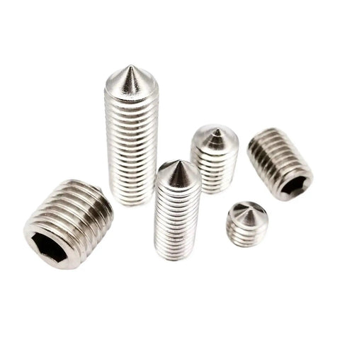 Snag A Heavy Duty Pack Of Premium 304 Stainless Steel Tapered Set Screws With Hex Socket Heads And Precision Cone Tips Crafted Tough As Nails For Real World Diy And Shop Build Projects