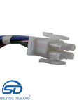 Close-up of connector for Refrigerator Evaporator Fan Motor Replacement For 808602601 And 808602602 Model Specific Fit