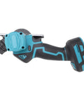Side view of Badass Cordless Mini Circular Saw With Brushless Motor And Slick Rubberized Body for effortless cutting.