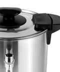 Top view of Party Ready Commercial Coffee Urn and Tea Maker 8L Large Stainless Steel Beverage Dispenser for coffee tea and hot water