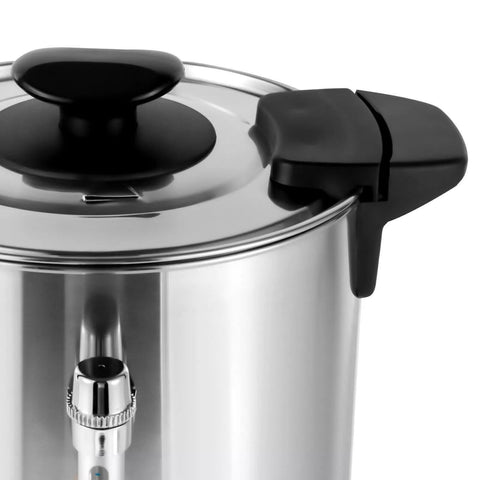 Top view of Party Ready Commercial Coffee Urn and Tea Maker 8L Large Stainless Steel Beverage Dispenser for coffee tea and hot water