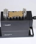 Beefy Flexible Clamp for CNC Fixtures 30x79mm Universal Claw in SUS Stainless Steel With Anodized Aluminum Shell, 6mm Pin, 21mm Stroke, Wear Resistant, Laser Marking Ready, Black clamping a metal part
