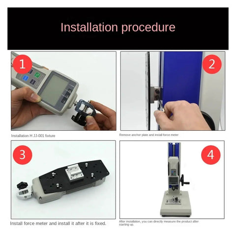 Heavy Duty Push And Pull Force Gauge With Digital Display For Tensile And Compression Testing On A Sturdy Test Bench With G Bracket And Screw Dynamometer Base Great For Measuring All Kinds Of Forces ZP1000 installation steps