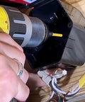 Open Splice Junction Box Single UL Listed Easy Five Second Installation Splice Box for Electrical Wiring being installed