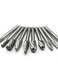 Amazon tungsten carbide burr set, 10 pcs, 1/4-inch shank, double-cut, double-spiral grinding bits