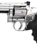 Dan Wesson 715 CO2 Powered Airsoft Revolver Low Power Version Silver Finish 2.5 Inch Barrel Blaze Orange Tip Preinstalled