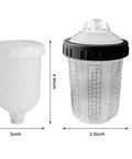 Disposable 400ml cups from Pro Grade Mini HVLP Sprayer Kit With 1.0mm Nozzle, Easy Clean for Auto Body and Home Furniture Painting