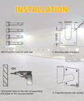 Installation diagram for Beefy Heavy Duty 90 Degree Wall Mount Bracket With 2-3/8in OD Tenon For LED Street Lights, step-by-step guide