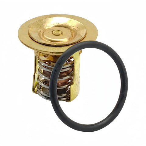 Thermostat Kit For OMC Cobra Volvo Penta 4.3L 5.0L 5.7L 5.8L V6 V8 Engines, 160 F Temperature Rating, Beefed-Up Replacement For Ford GM Based Drives, Replaces 383307 3856961 778056 307239 312797 Sierra 18-3677, brass thermostat with O-ring