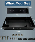Heavy Duty 1U Rack Mount Shelf For Network Gear 19 Inch Server Bracket With Black Coated Steel Build parts including shelf and hardware