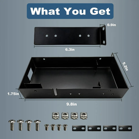 Heavy Duty 1U Rack Mount Shelf For Network Gear 19 Inch Server Bracket With Black Coated Steel Build parts including shelf and hardware