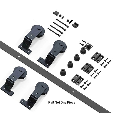 72 Inch Bi Fold Barn Door Hardware Kit For Four Doors With Top Mount Hangers Space Saving Sliding Track System For 68 Inch Openings