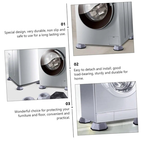 Anti Slip Washing Machine Heightening Pads For Washer And Dryer Vibration Isolation Floor Mats under a washing machine