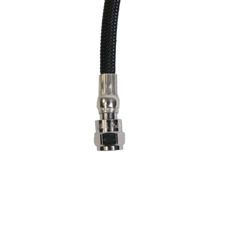 Close-up of 33 Inch Kevlar Nylon Braided High Pressure Dive Hose for First Stage Gauge SPG 5000 PSI with metal connector