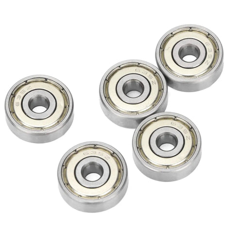 Top Rated 635Z High Speed Double Shielded Ball Bearings For Industrial Machinery Gearboxes And Engines arranged on white background.