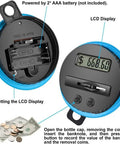 Green Digital Coin Counter Money Bank With LCD Display, 1.8L ABS Jar, showing battery compartment and digital savings display