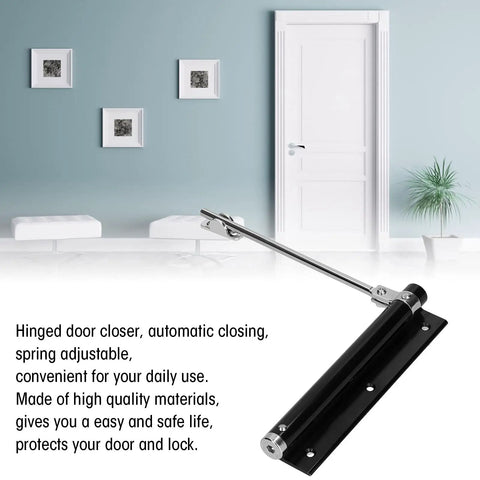 Spring Door Closer Stainless Steel Quiet Soft Close For Home And Hotel Lightweight Durable For Wood And Aluminum Doors