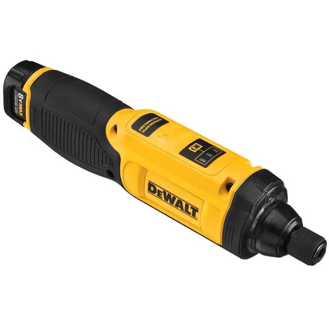 8V Max Cordless Gyroscopic Screwdriver With Motion Activation, Variable Speed 0-430 RPM, reversible, rechargeable shown at angle