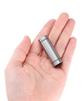 Two Pack LM8LUU Linear Bearings 8mm Bore 15mm OD 45mm Length With Dual Rubber Seals held in hand