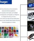 120 Pcs Mini Car Blade Fuses Kit For Cars Vans Bikes Trucks Boats And SUVs 2A To 35A Auto Fuse Assortment in storage box