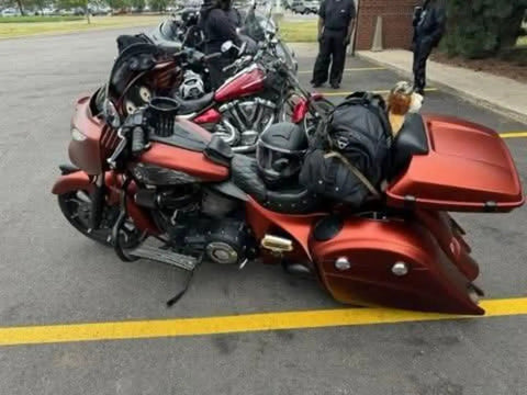 Top Shelf Crimson Copper Metallic Basecoat Auto Paint One Gallon Straight Up Ready To Spray Mix Includes Slow Reducer on a custom motorcycle.