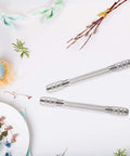Kick Up Your Craft Game With These Double End Pin Vises And Copper Collets Compact Hand Drill Wire Twisting Tool with silver finish.