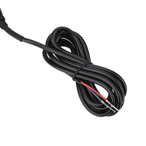 5.6 ft cables for Durable Aluminum Alloy E Bike Brake Levers Set For 22.5mm Handlebars, coiled black wires with exposed ends