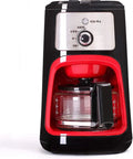 Kickstart Your Day With This Top Tier Bean To Cup Coffee Maker Featuring Built In Grinder 600 Ml Glass Carafe close-up view
